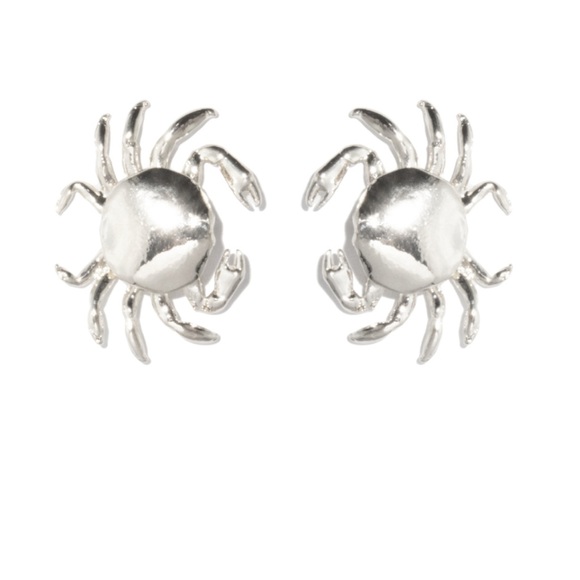 Silver Crab Earrings - Picture 10 of 17